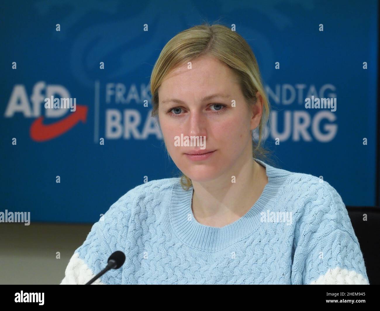 Potsdam, Germany. 11th Jan, 2022. Lena Kotre, member of the AfD parliamentary group in the