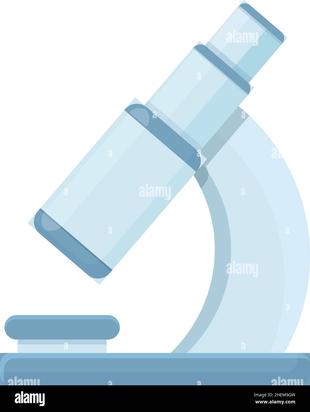 Microscope icon cartoon vector. Lab research. Biology lens Stock Vector