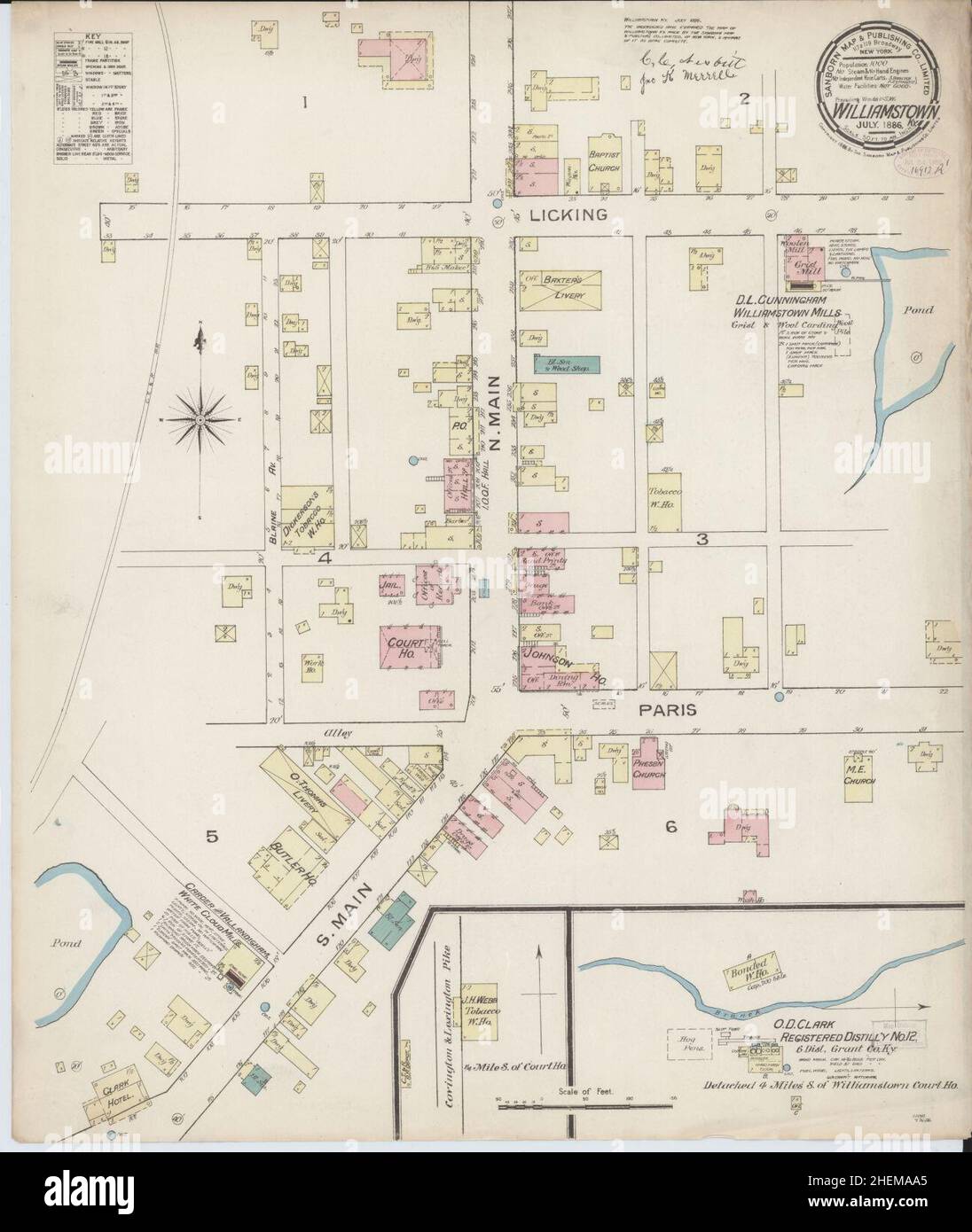Williamstown kentucky map hires stock photography and images Alamy