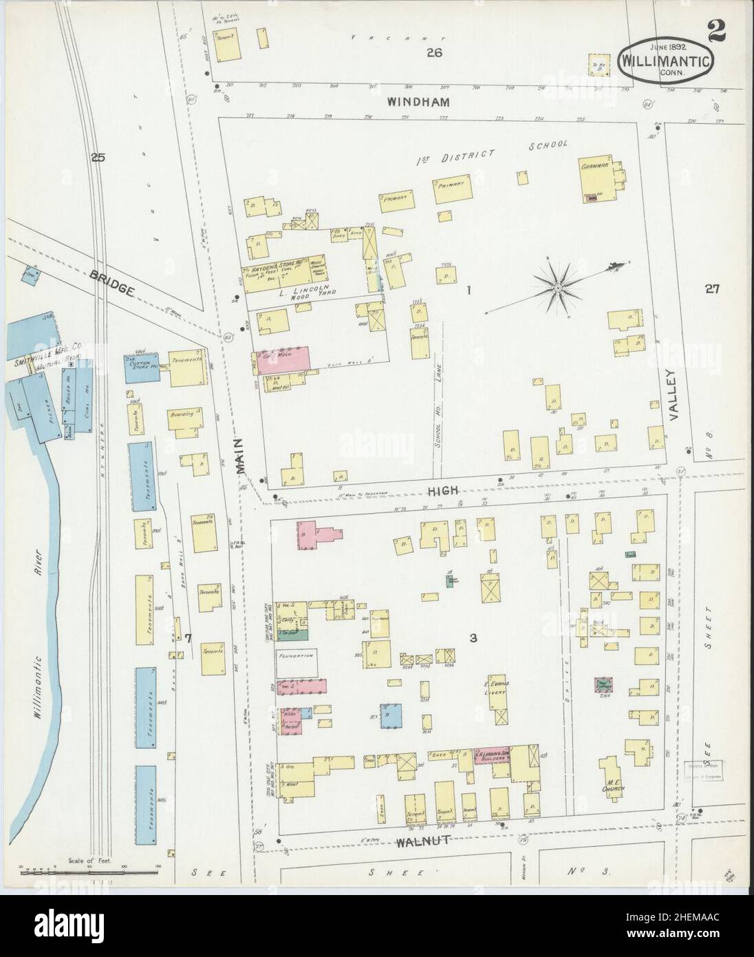 Willimantic Map Willimantic connecticut map hi-res stock photography and images - Alamy