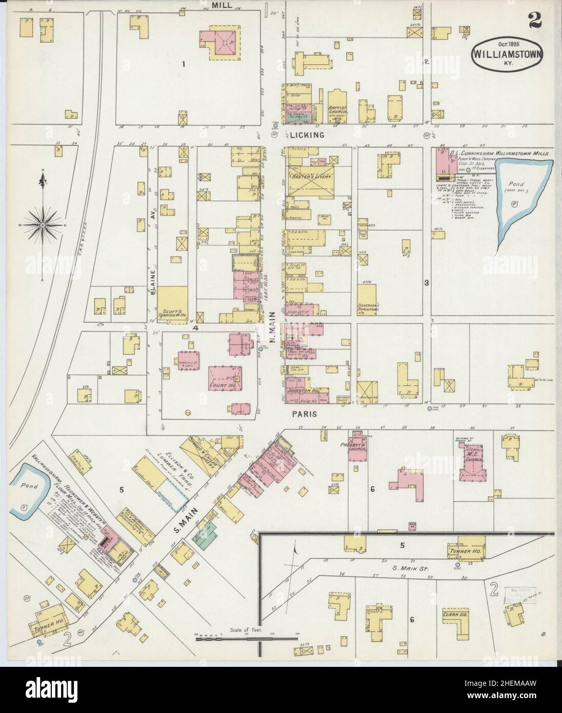 Williamstown kentucky map hires stock photography and images Alamy