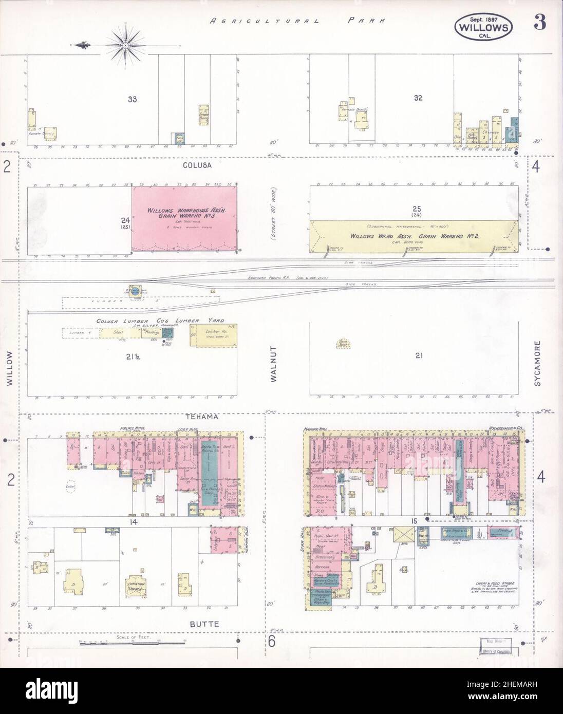 Sanborn Fire Insurance Map from - Sanborn Fire Insurance Map From Willows Glenn County California 2HEMARH 