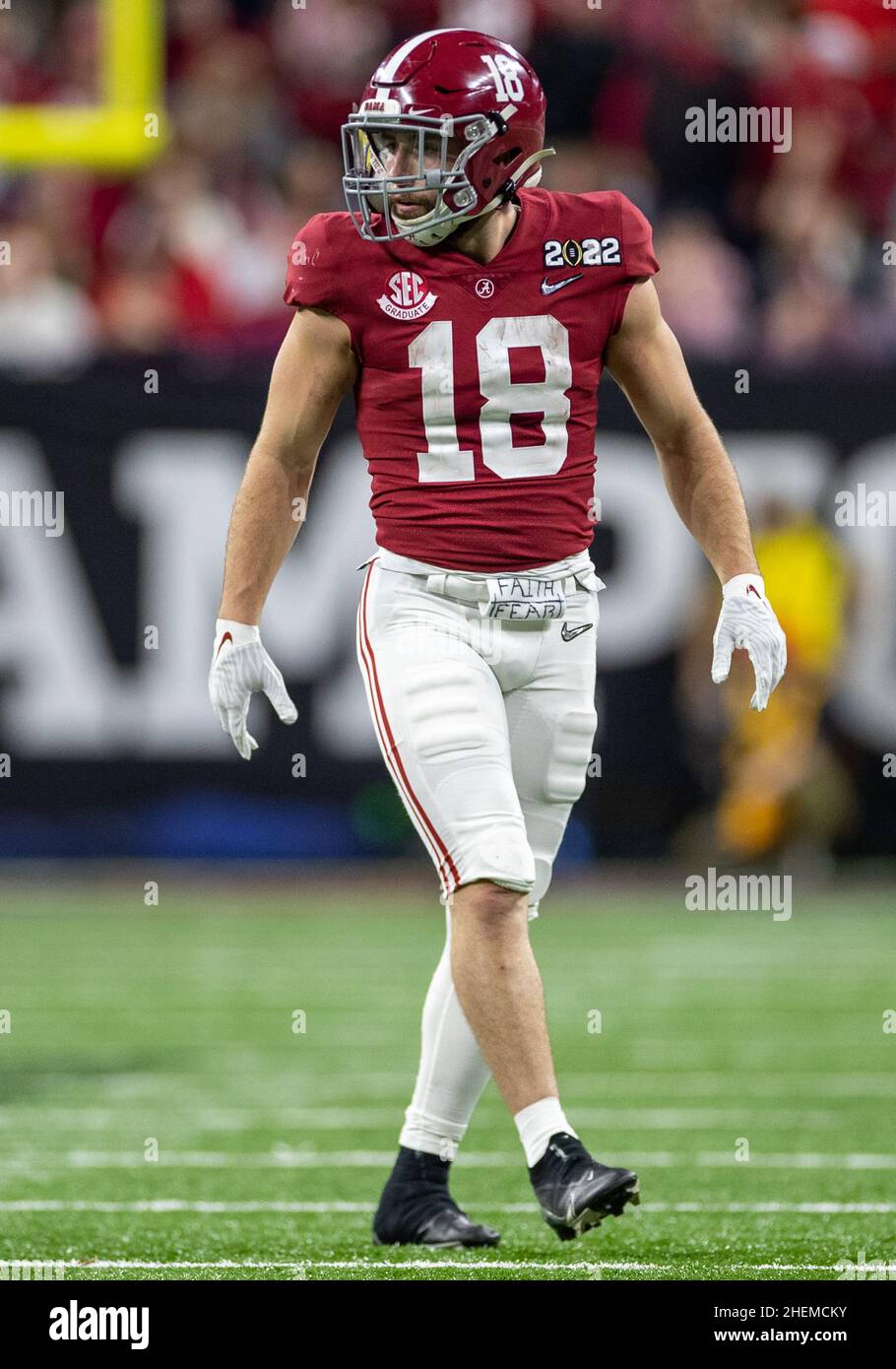 January 10, 2022 Alabama wide receiver Slade Bolden (18) during