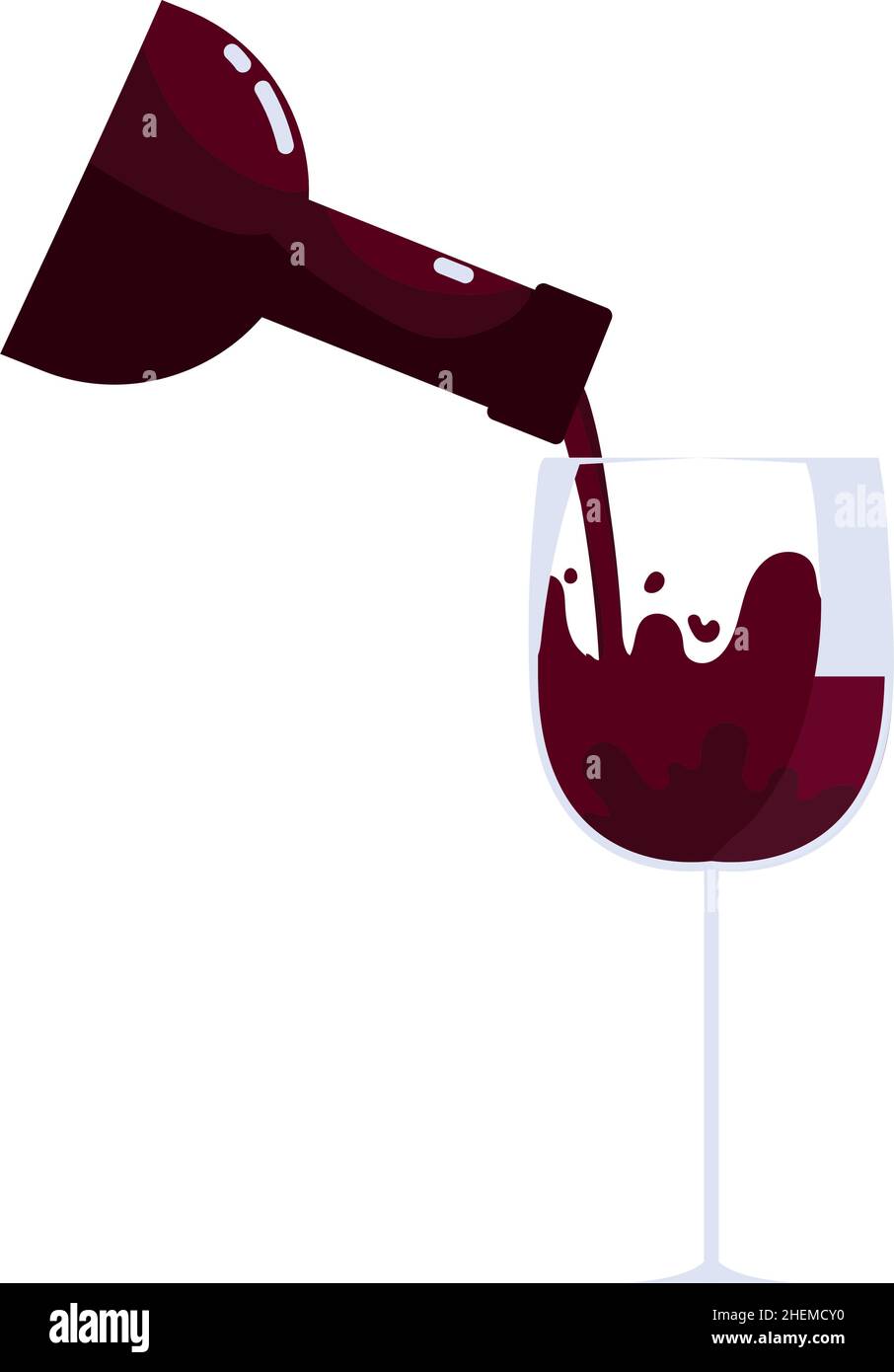 bottle pouring wine in cup Stock Vector Image & Art Alamy