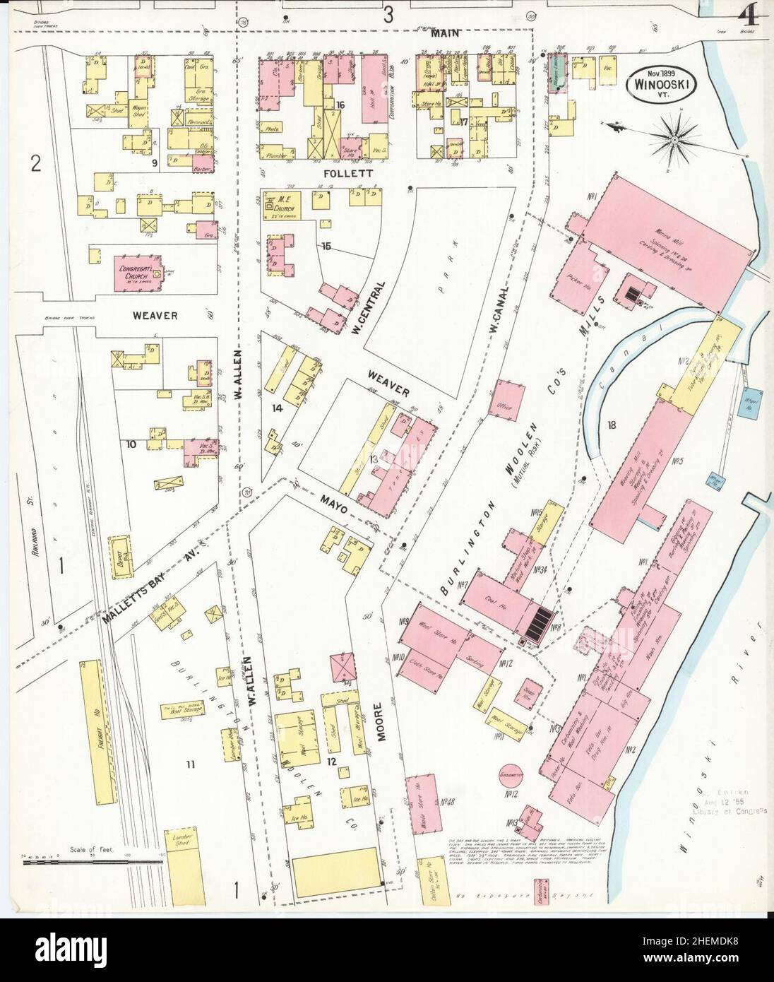 Map of winooski hires stock photography and images Alamy