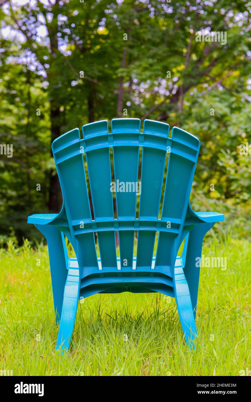 Chair in a garden Stock Photo