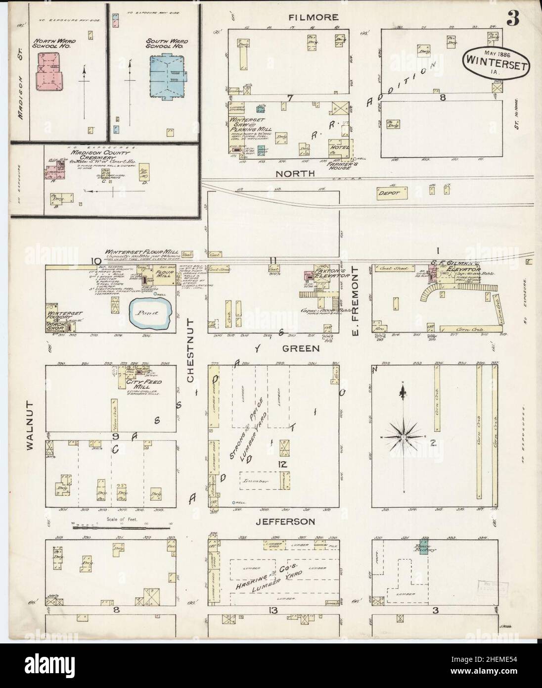 Winterset iowa map hires stock photography and images Alamy