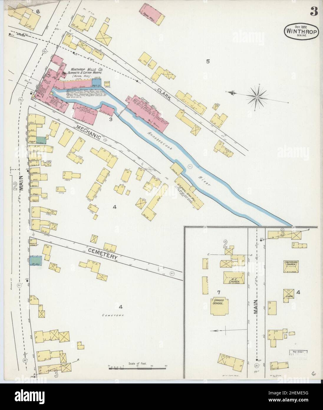 Printable Map Winthrop Maine