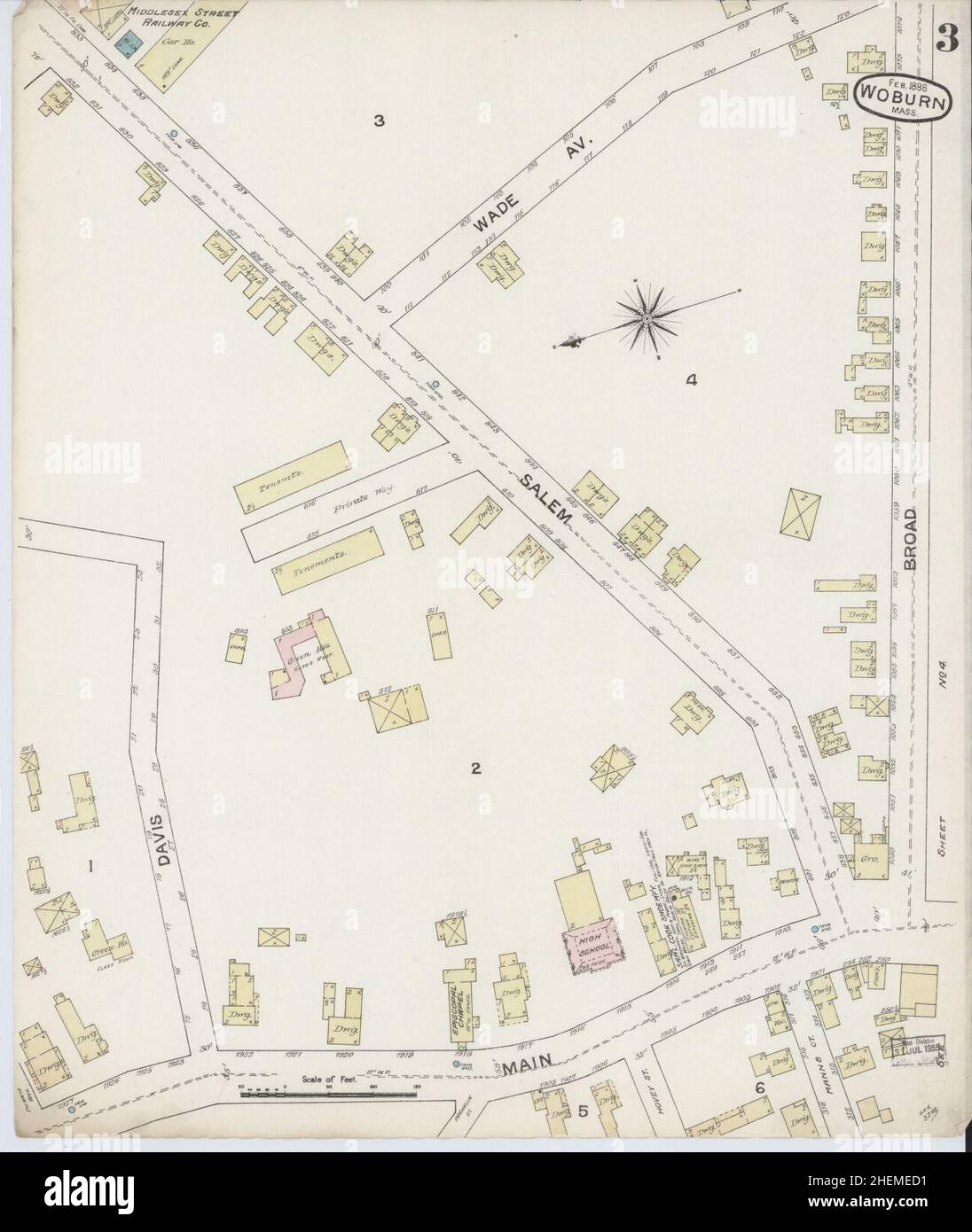 Woburn massachusetts map hires stock photography and images Alamy