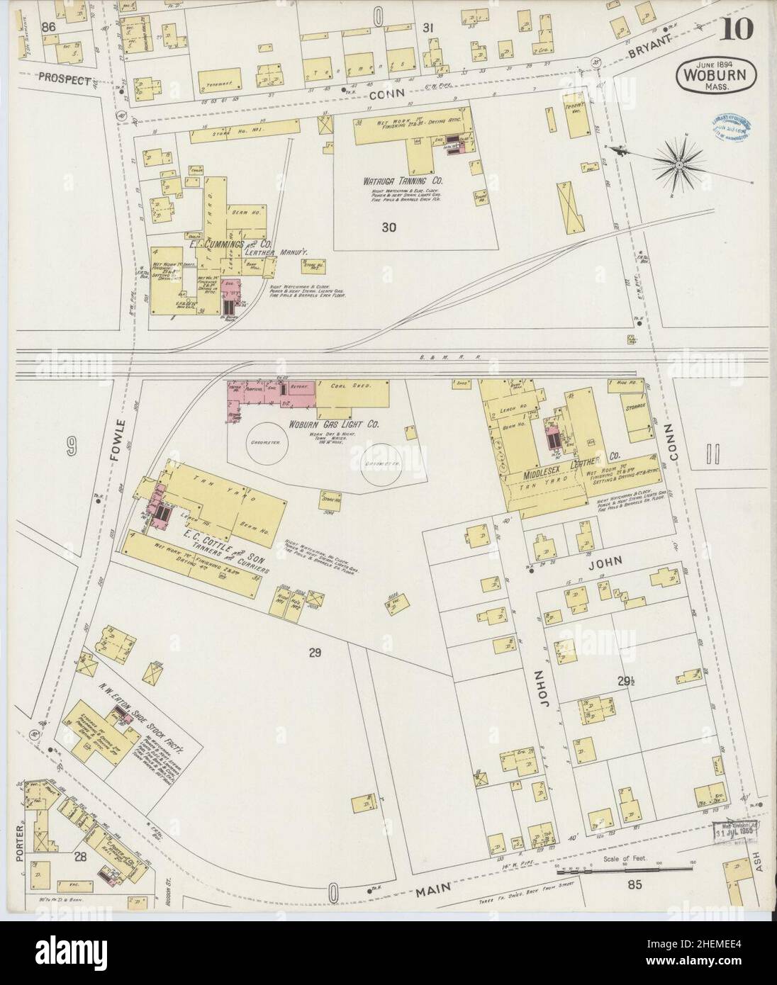 Woburn massachusetts map hires stock photography and images Alamy