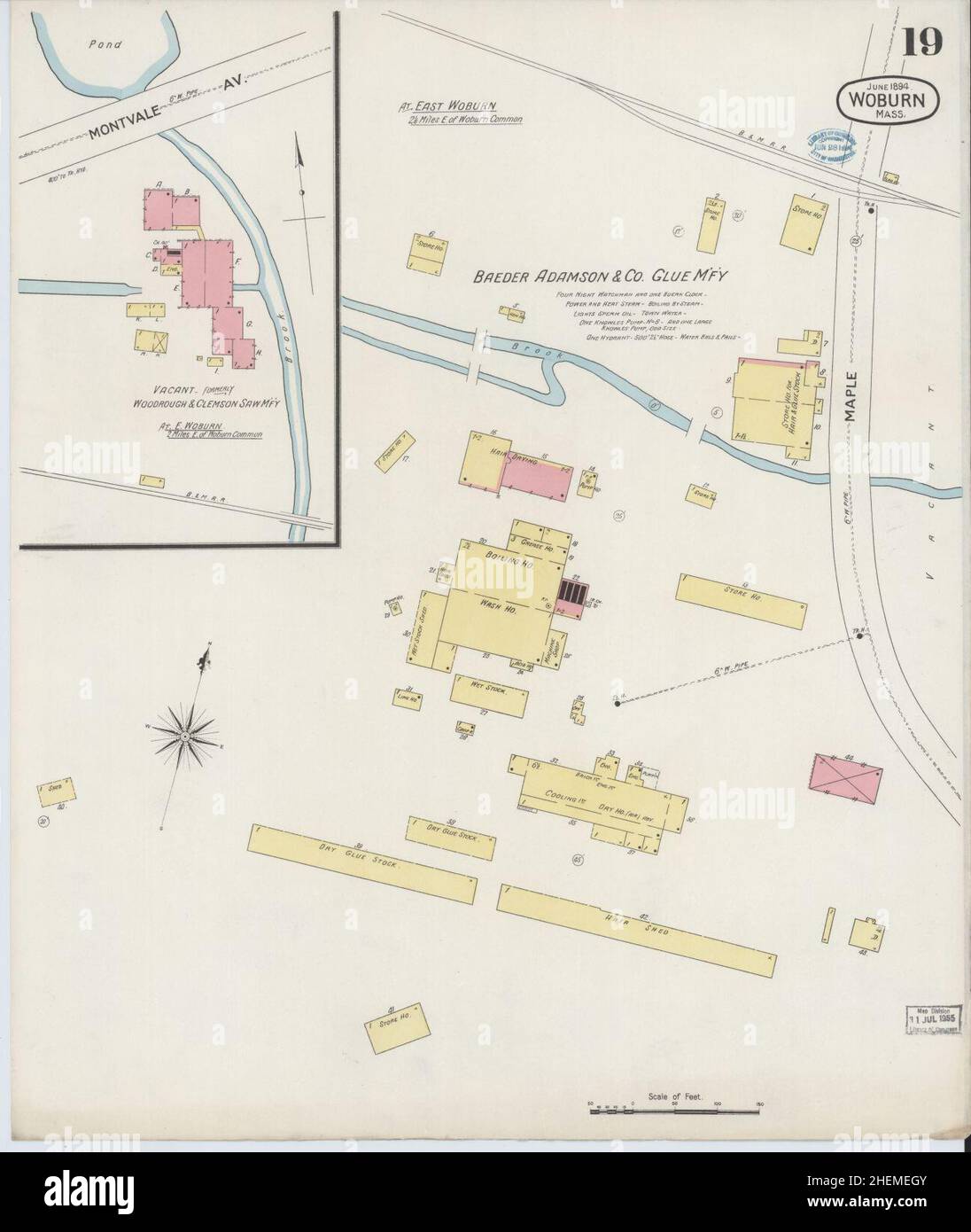 Sanborn Fire Insurance Map from Woburn, Middlesex County, Massachusetts