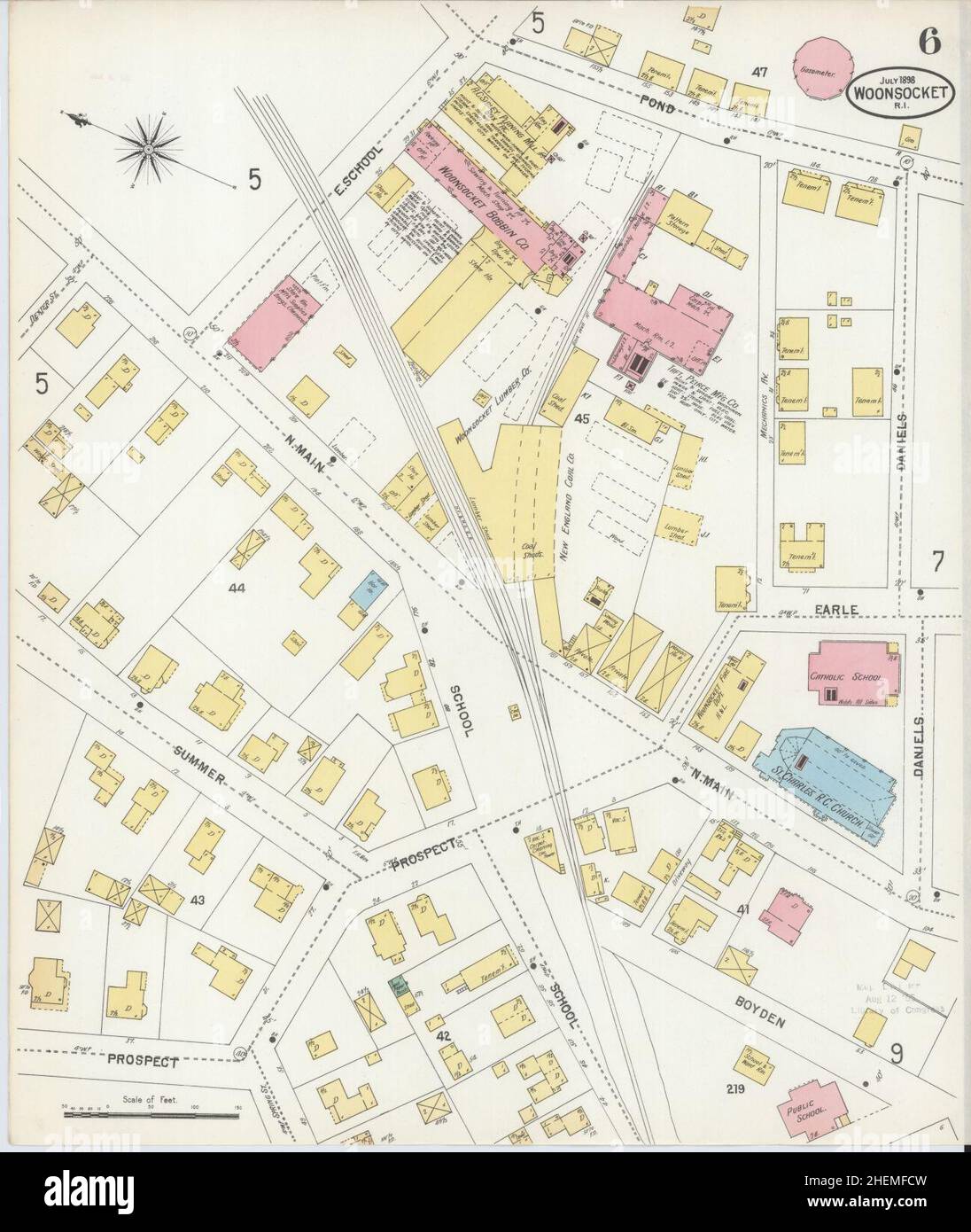 Map of woonsocket hires stock photography and images Alamy