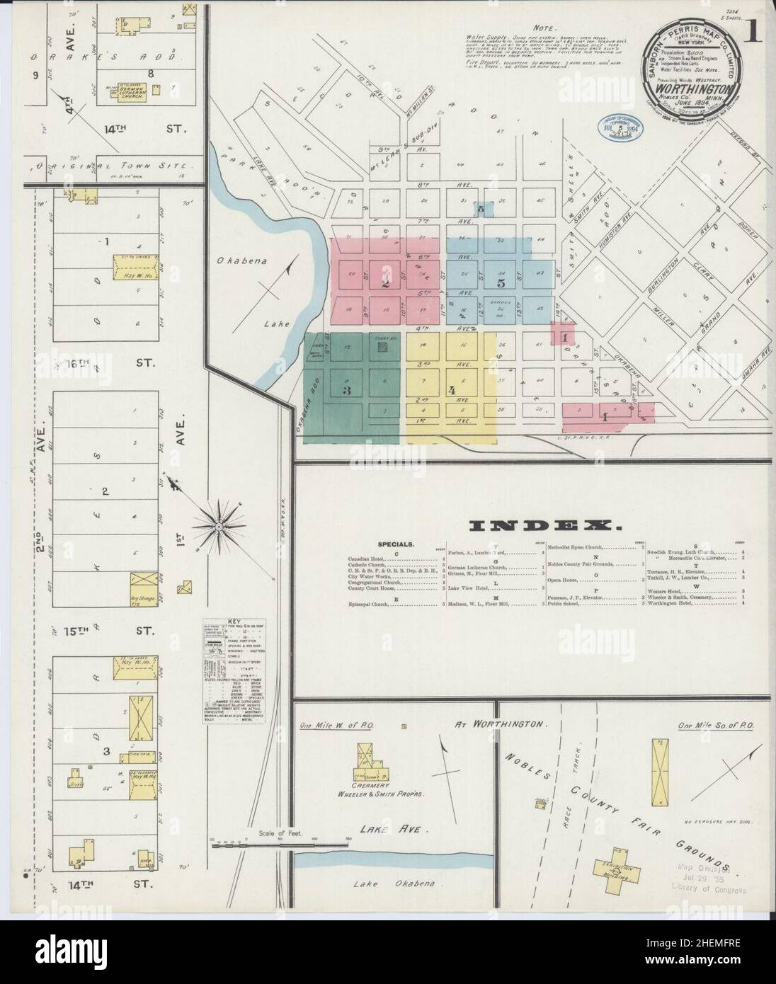 Map of worthington minnesota hires stock photography and images Alamy