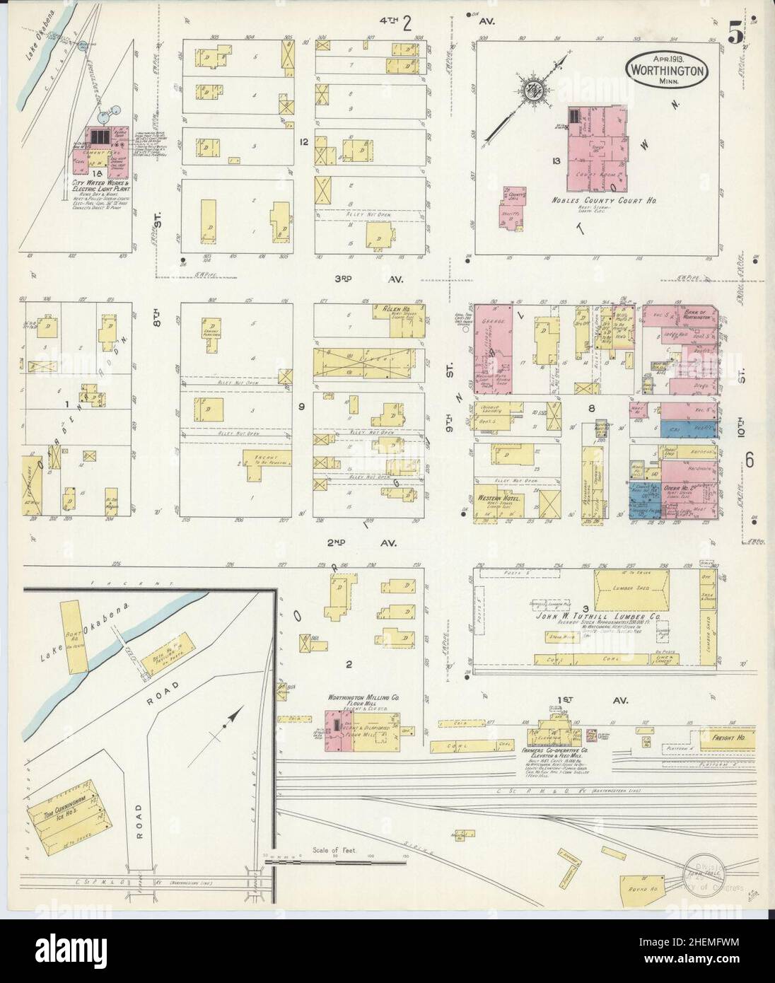 Worthington minnesota map hires stock photography and images Alamy