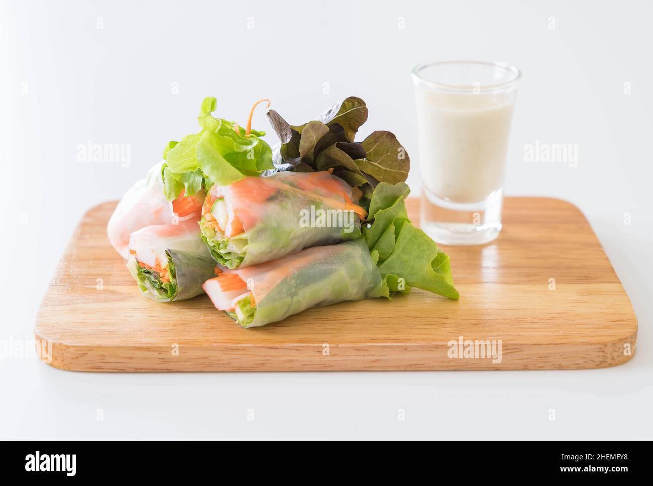 Fresh vegetable noodle spring roll, diet food, clean food, salad Stock Photo