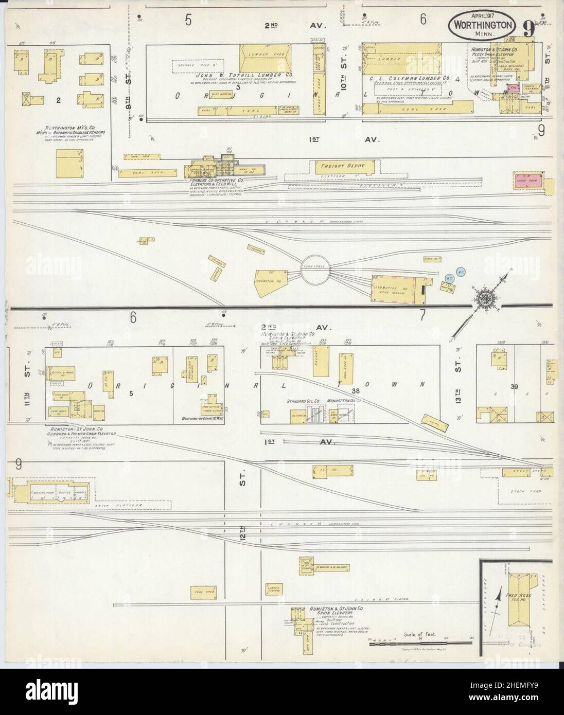 Map of worthington minnesota hires stock photography and images Alamy