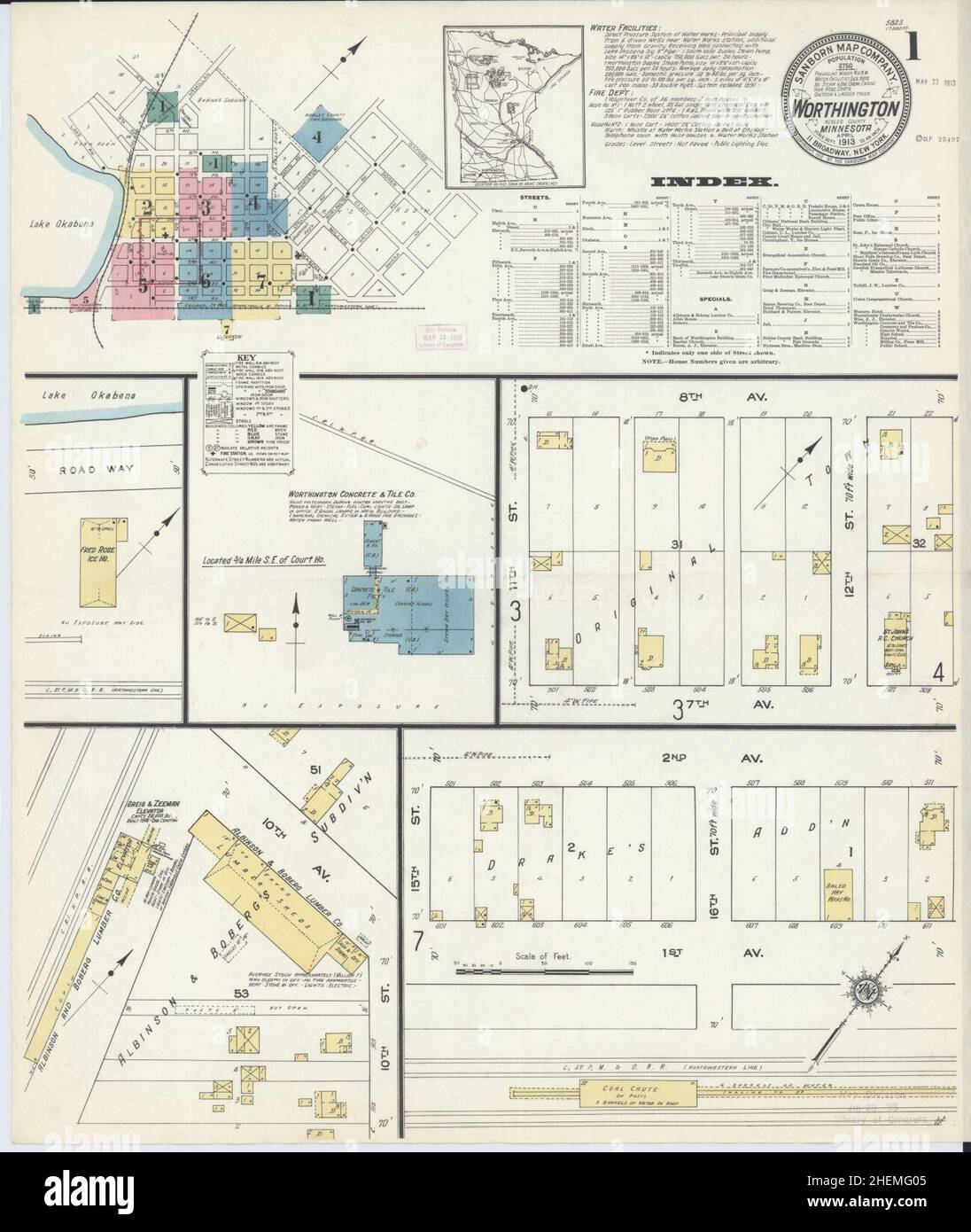 Worthington minnesota map hires stock photography and images Alamy