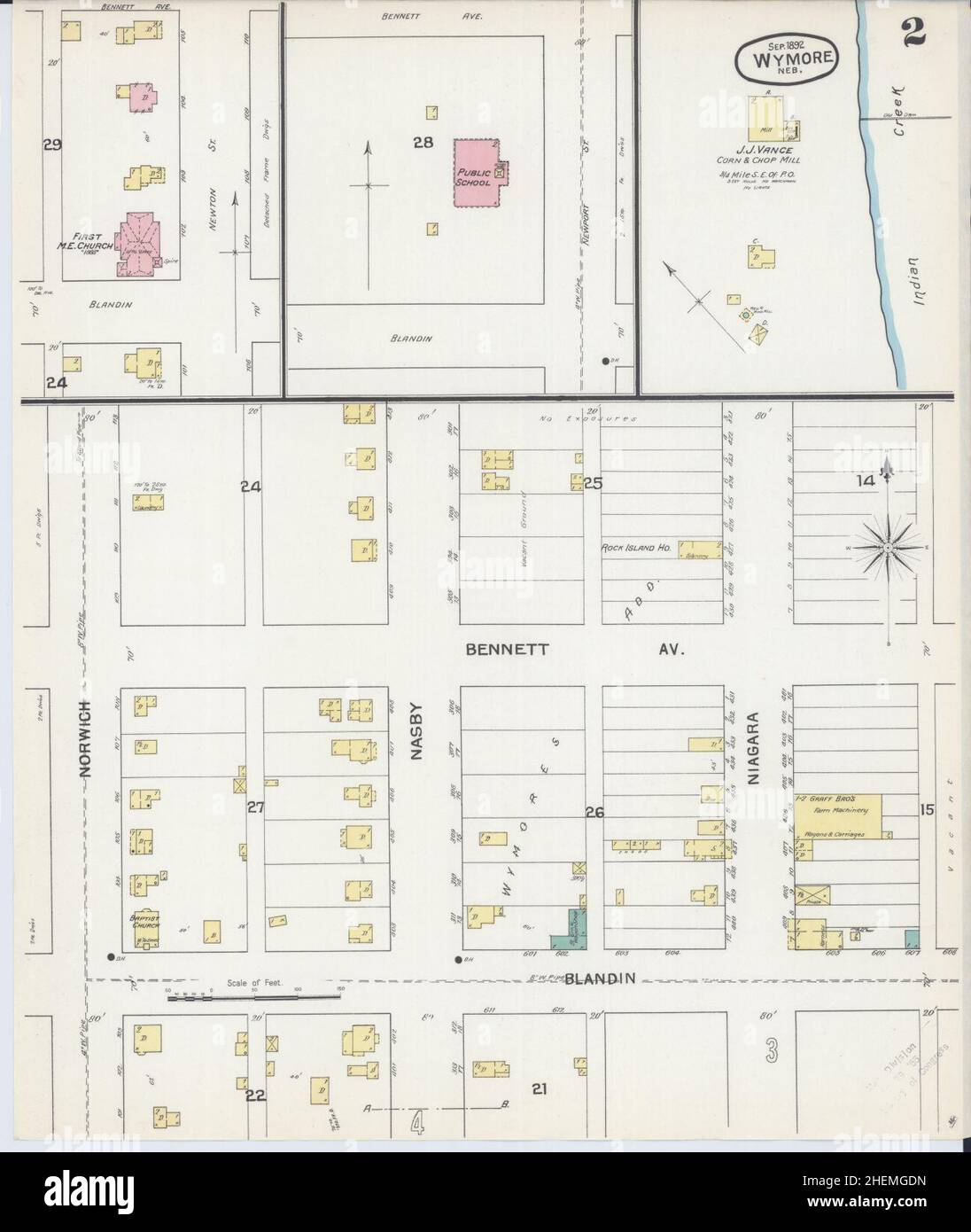Map of wymore nebraska hires stock photography and images Alamy