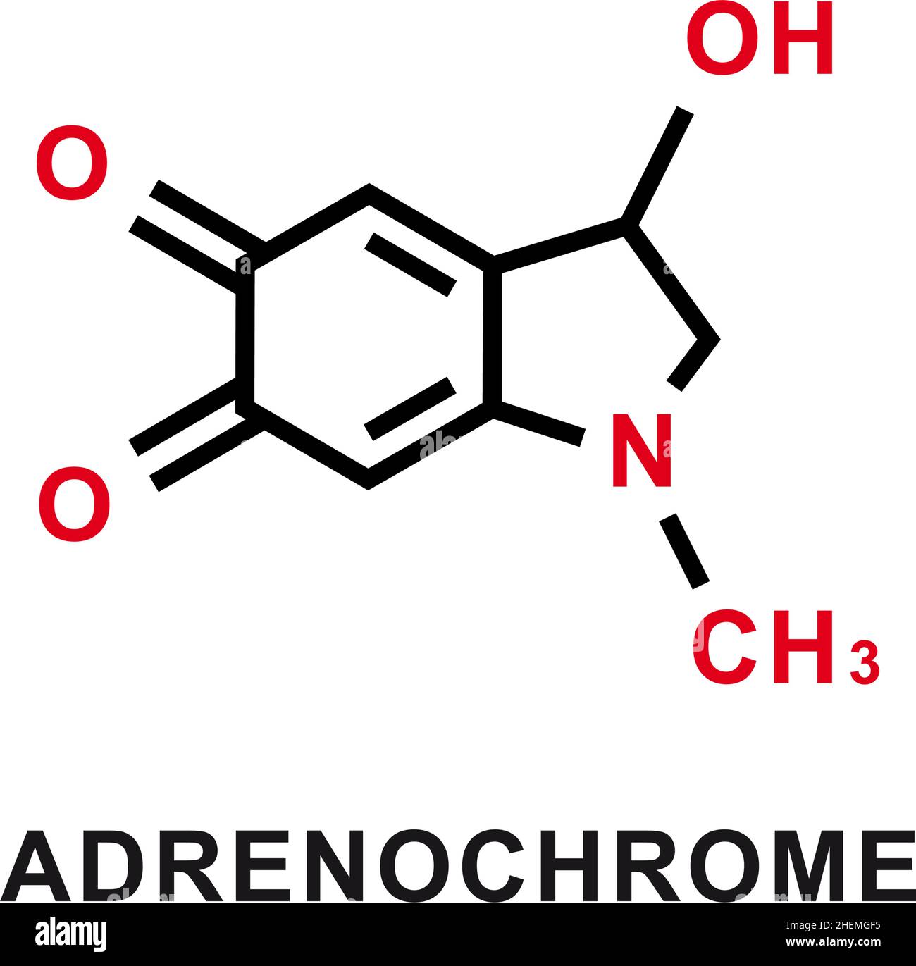 Adrenochrome chemical formula. Adrenochrome chemical molecular structure.  Vector illustration Stock Vector Image & Art - Alamy