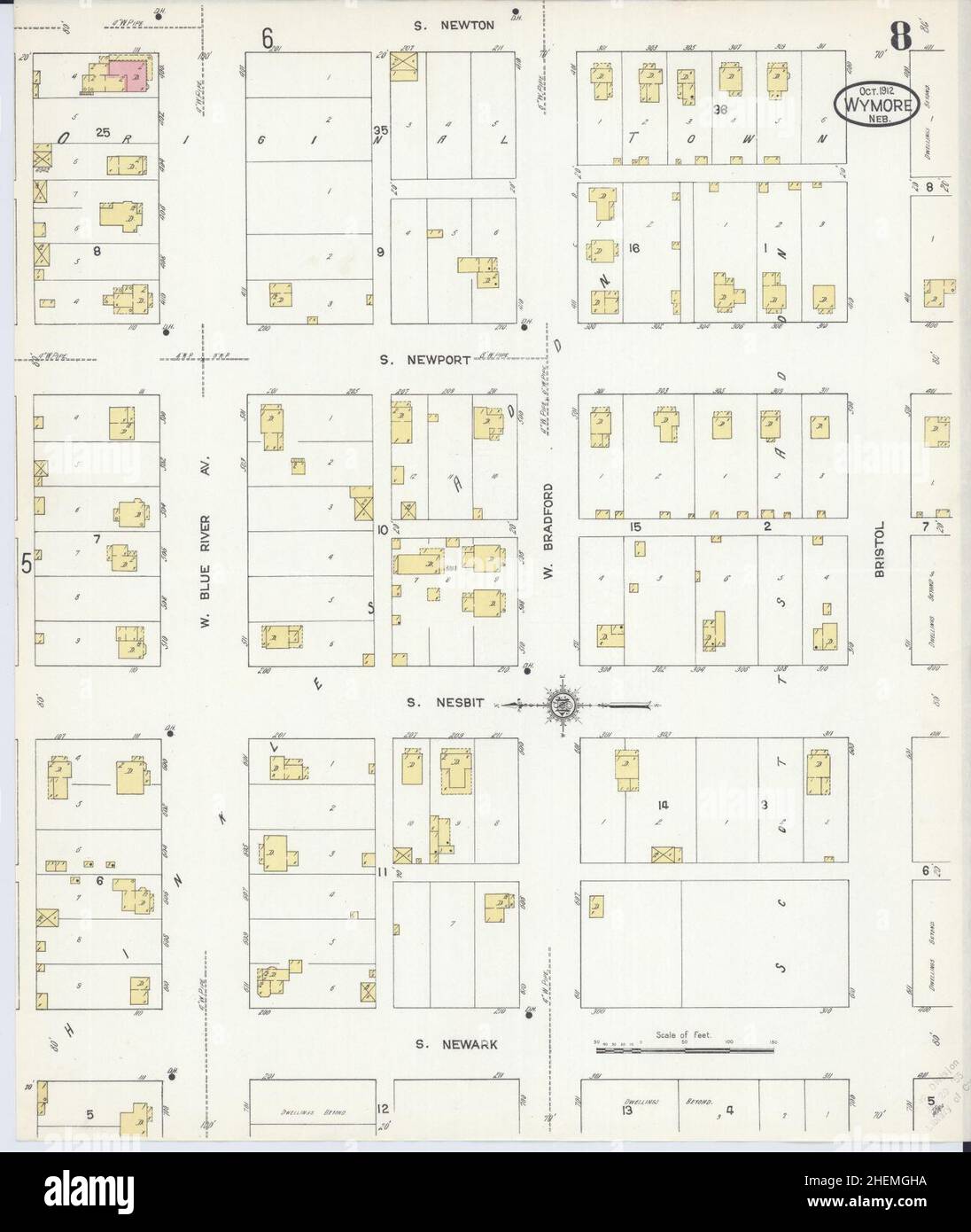Map of wymore nebraska hires stock photography and images Alamy