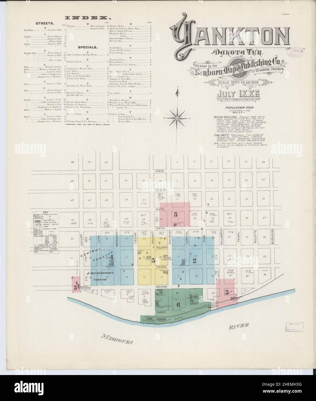 Yankton south dakota map hires stock photography and images Alamy