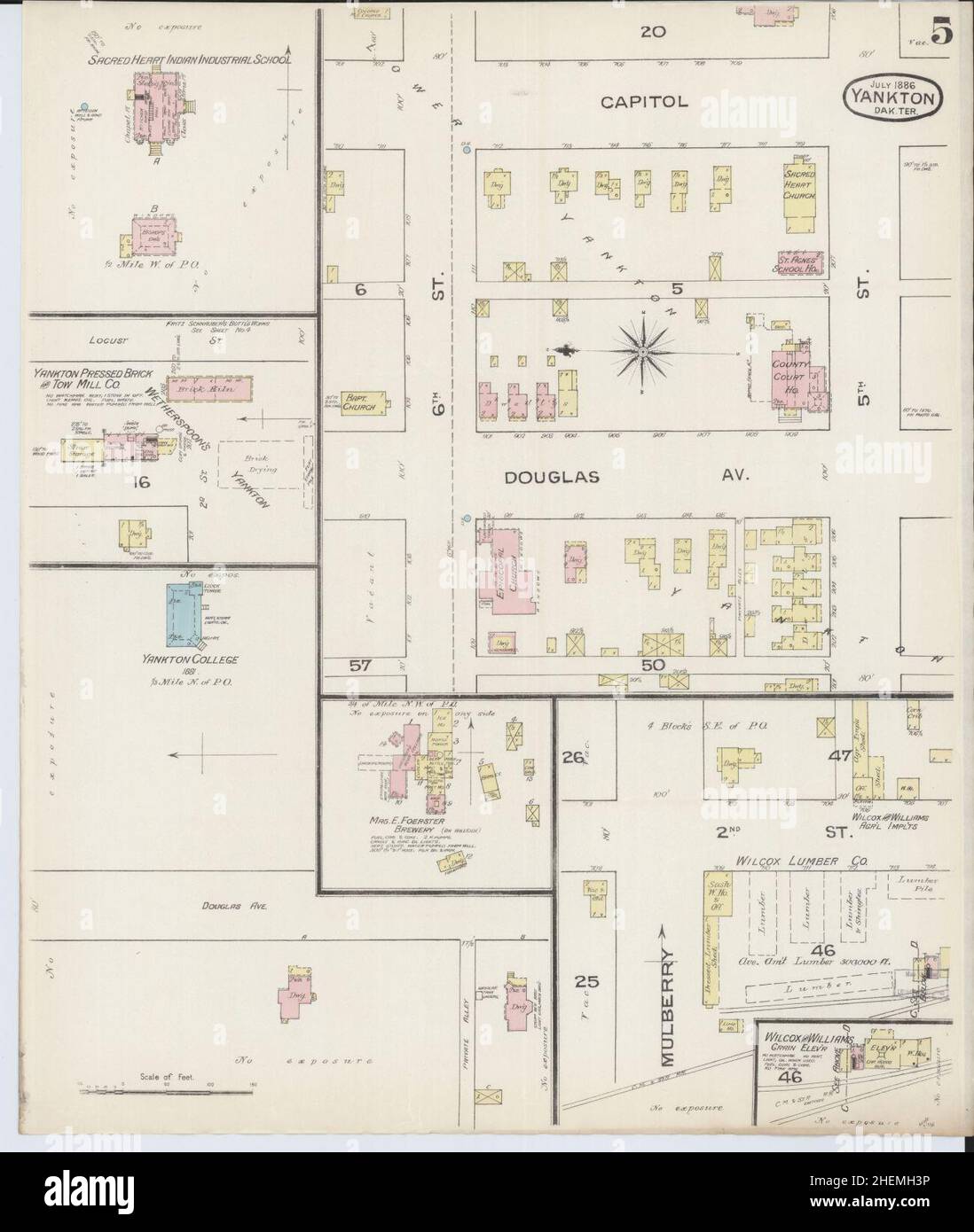 Map of yankton hires stock photography and images Alamy
