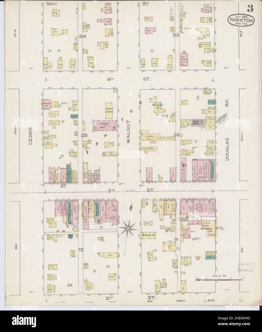 Map of yankton hires stock photography and images Alamy
