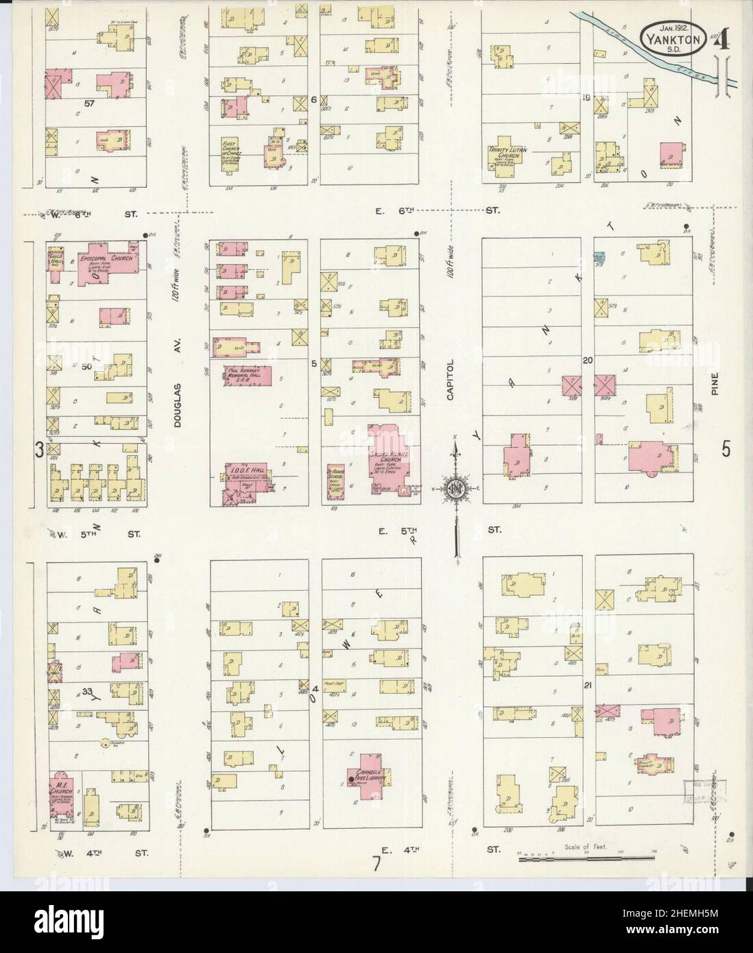 Yankton map hires stock photography and images Alamy