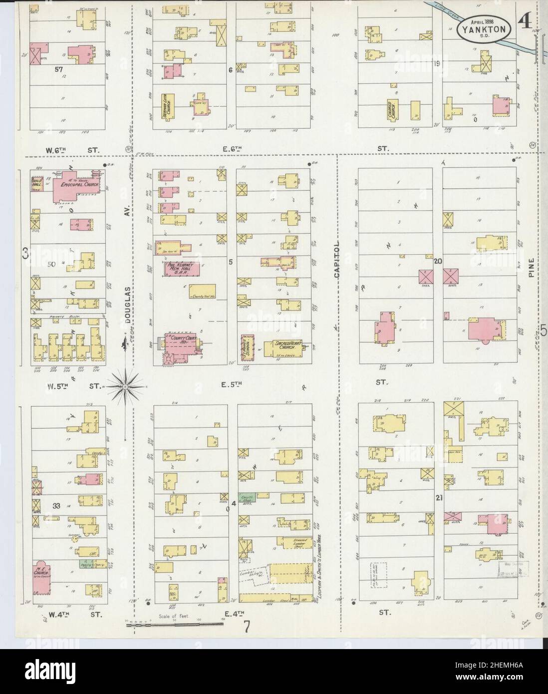 Map of yankton south dakota hires stock photography and images Alamy