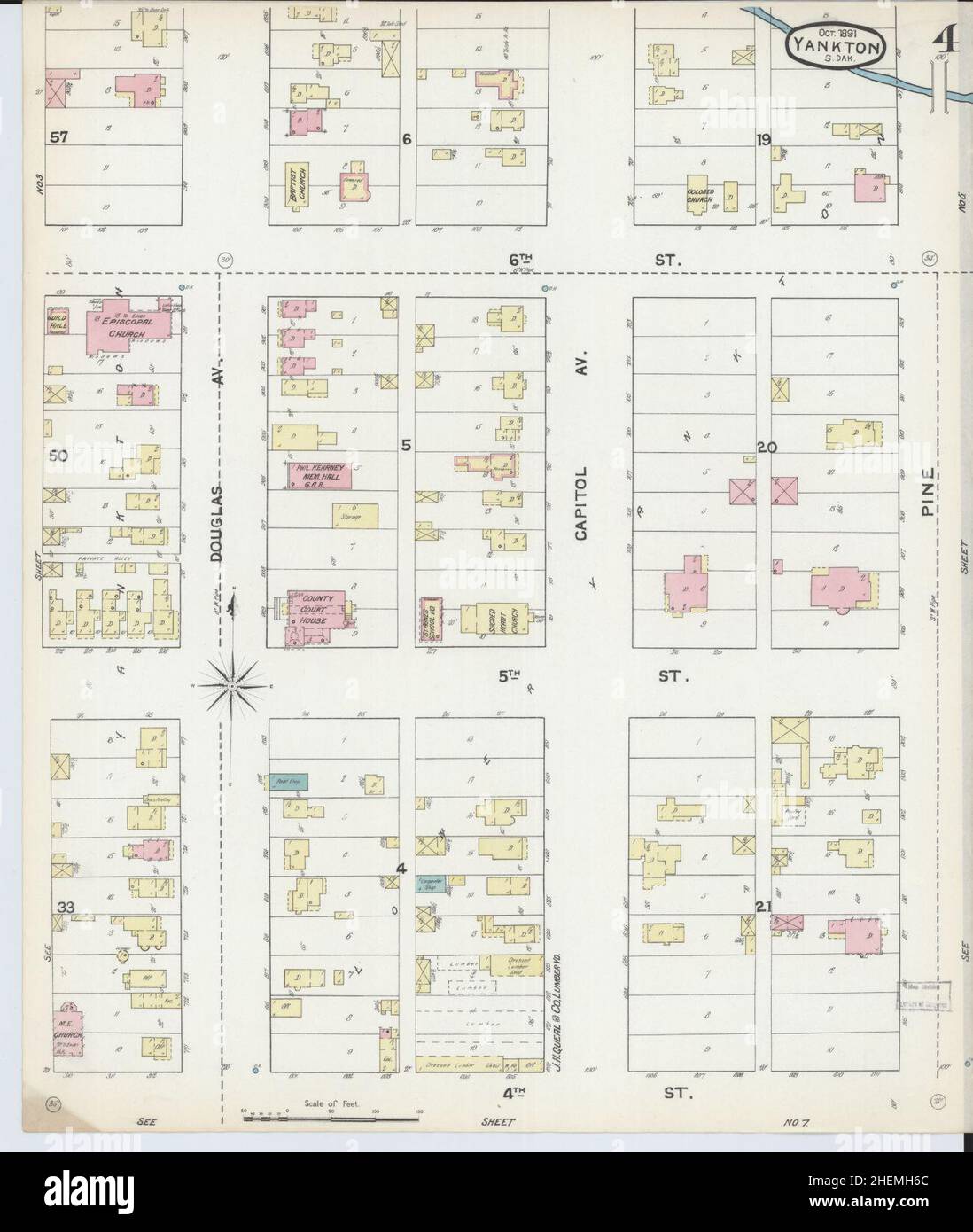 Yankton map hires stock photography and images Alamy