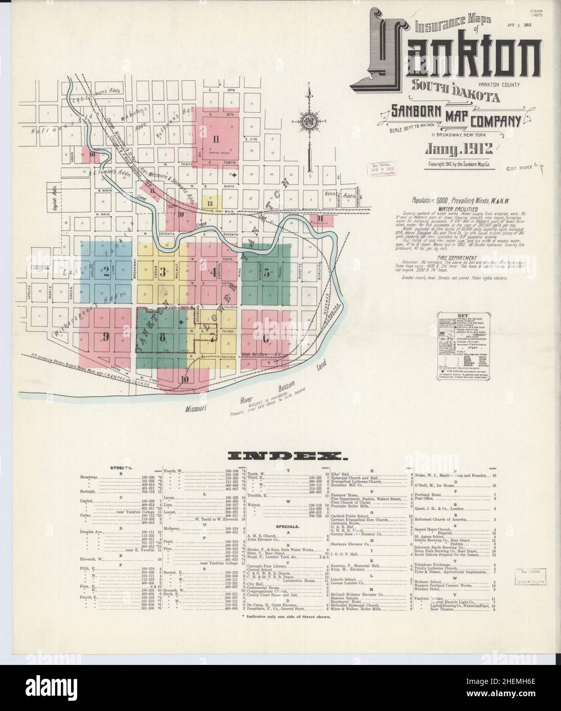 Yankton south dakota map hires stock photography and images Alamy