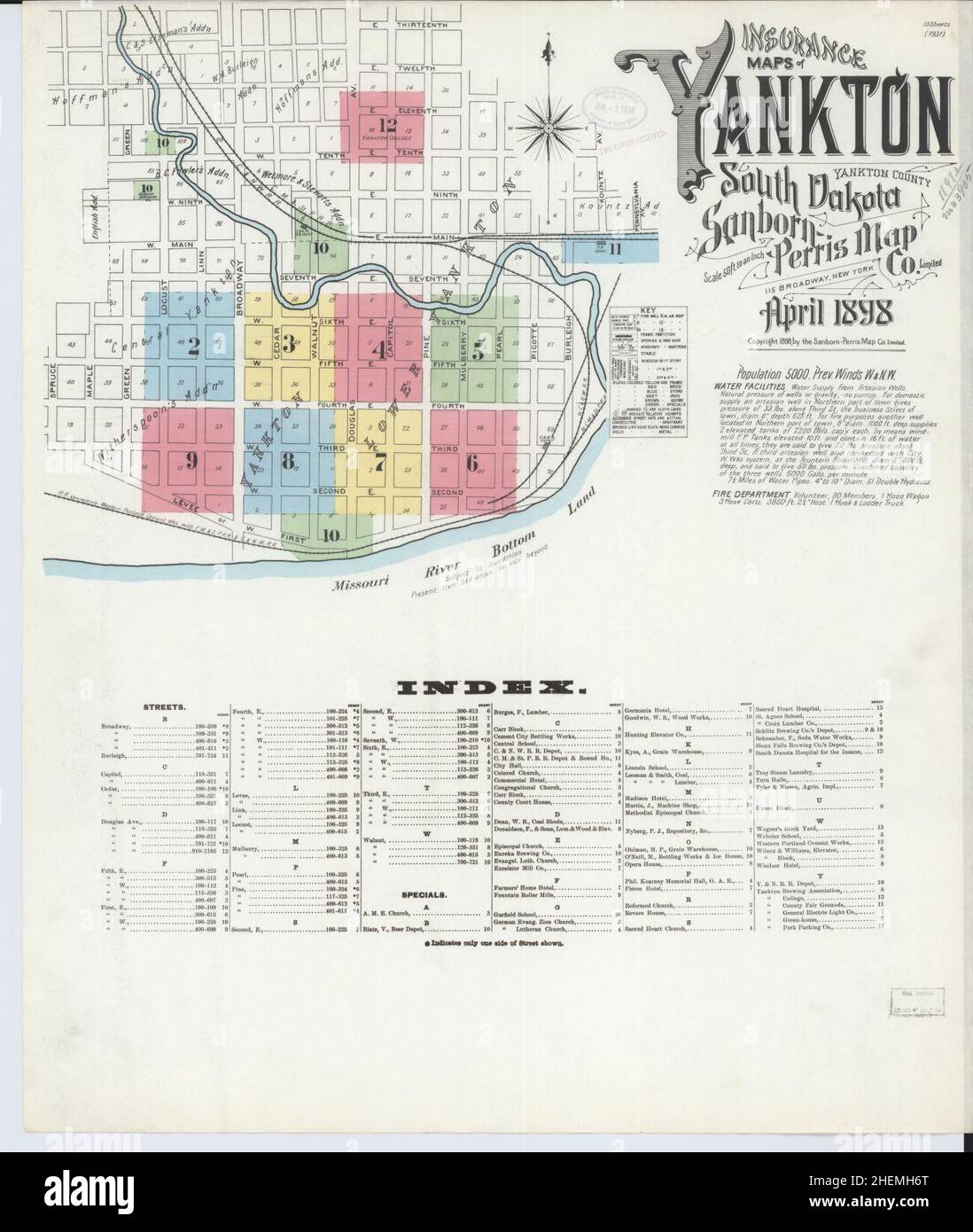 Yankton south dakota map hires stock photography and images Alamy
