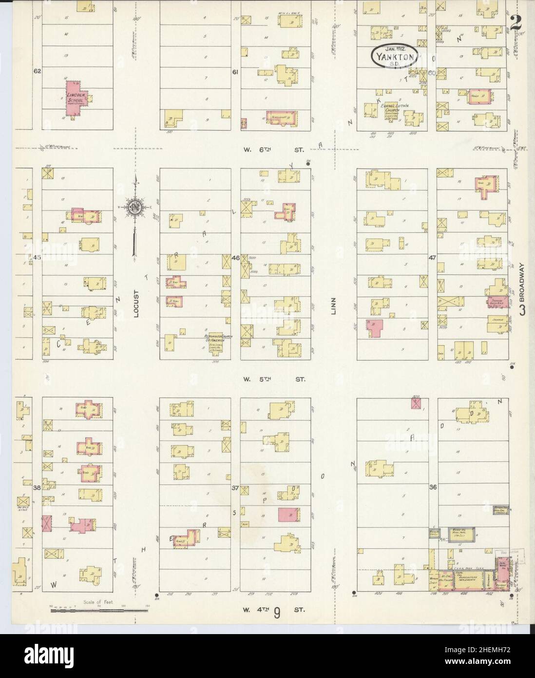 Map of yankton south dakota hires stock photography and images Alamy