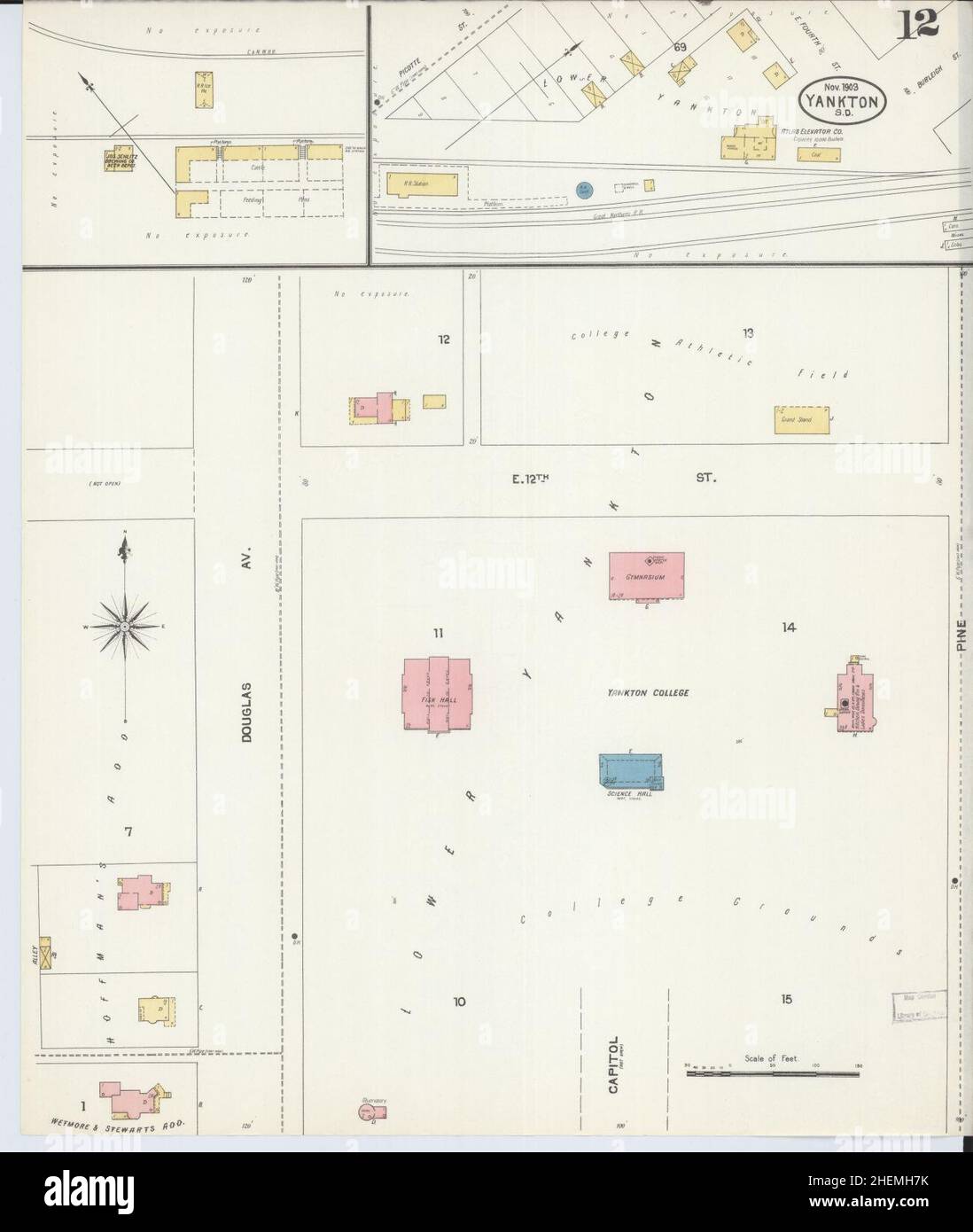 Map of yankton south dakota hires stock photography and images Alamy