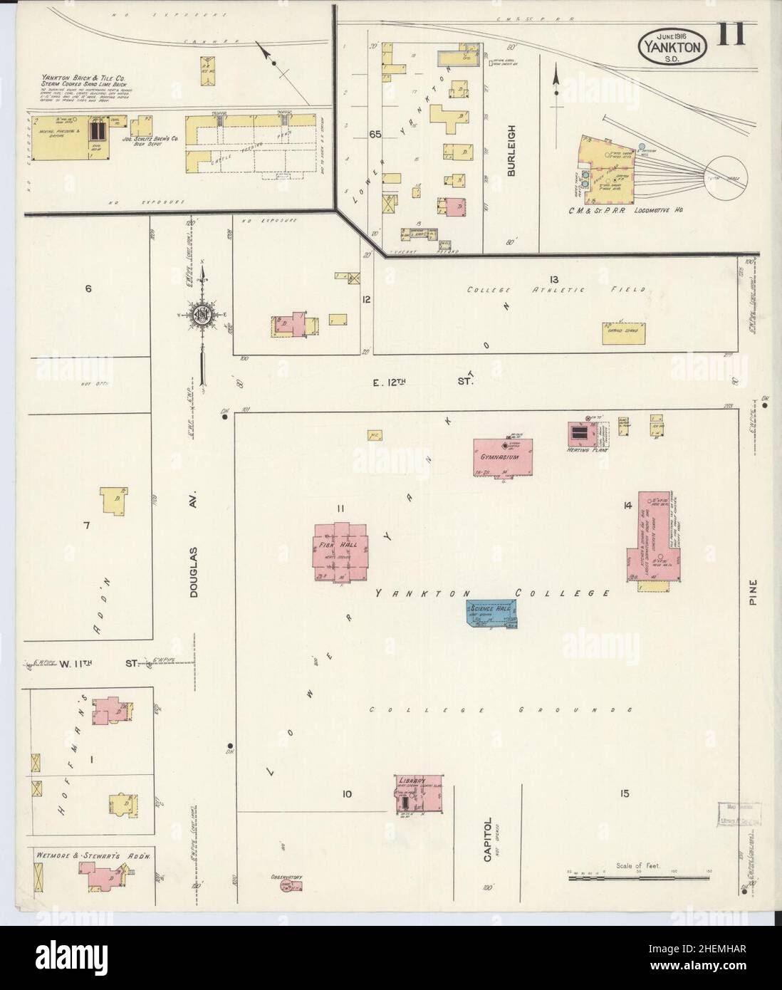 Map of yankton south dakota hires stock photography and images Alamy
