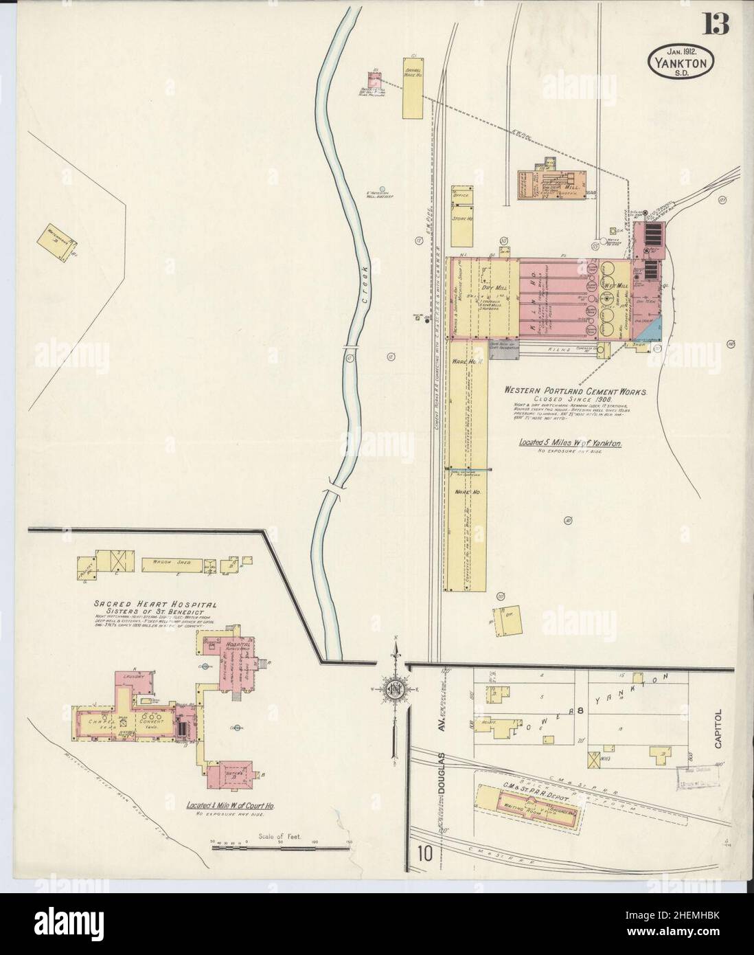 Yankton map hires stock photography and images Alamy