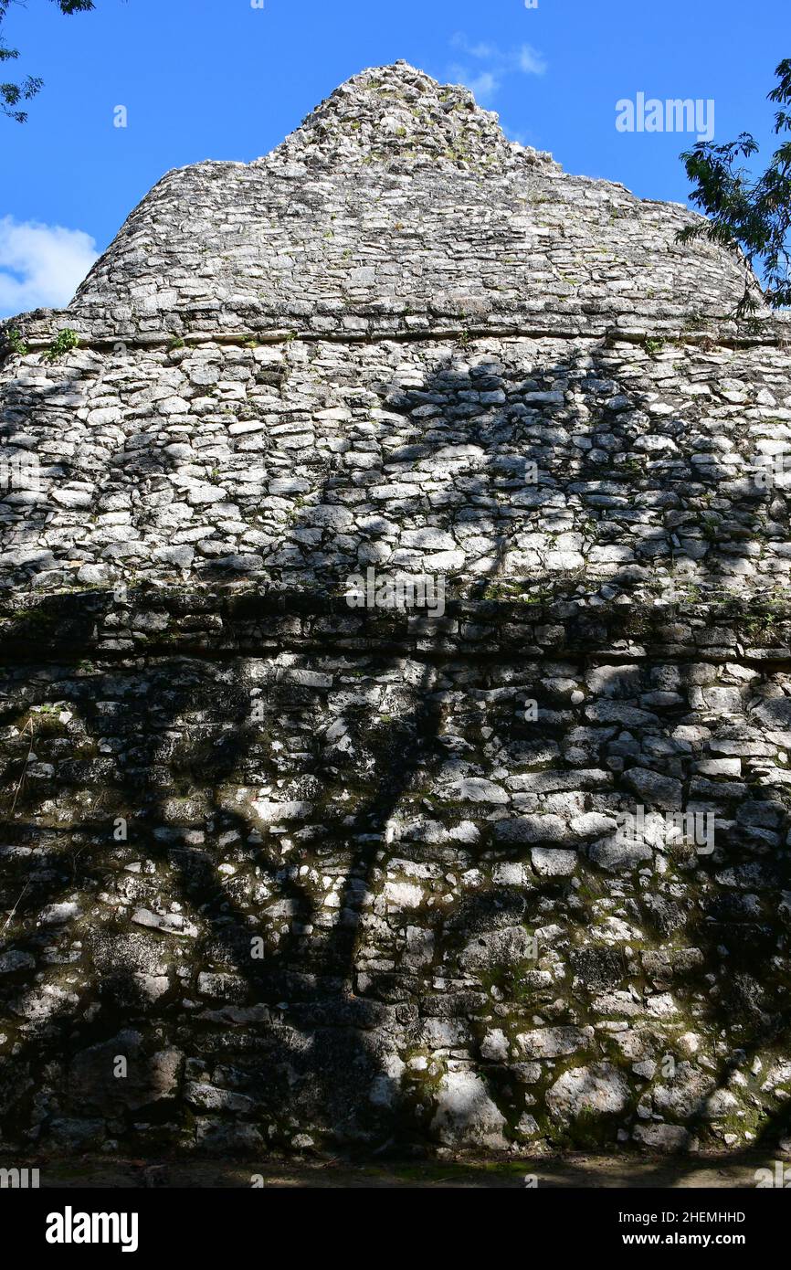 Mayan observatory (Observatorio astronomico), Maya ruins, Coba Archeological Area, Quintana Roo, Yucatán Peninsula, Mexico, North America Stock Photo