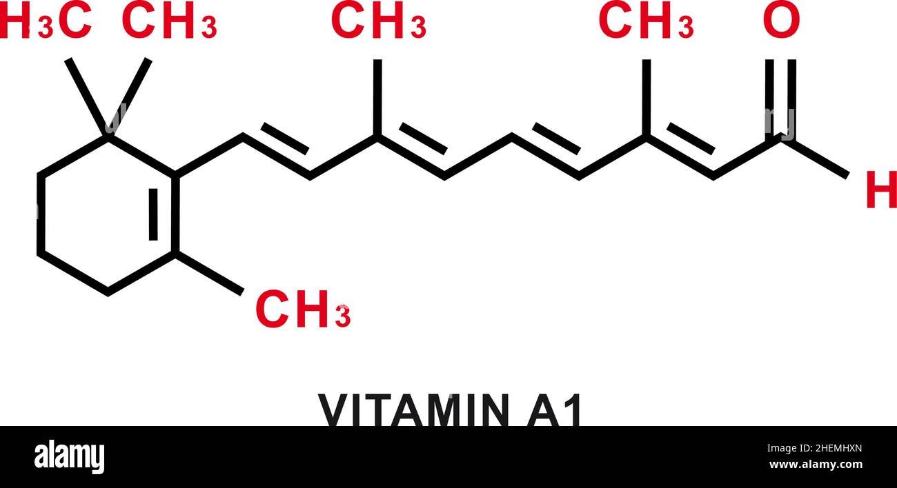 Vitamin A1 Chemical Formula Vitamin A1 Chemical Molecular Structure