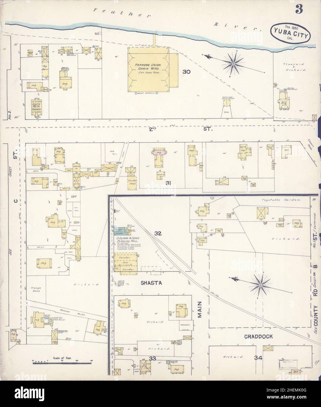 Sanborn Fire Insurance Map from Yuba City, Sutter County, California