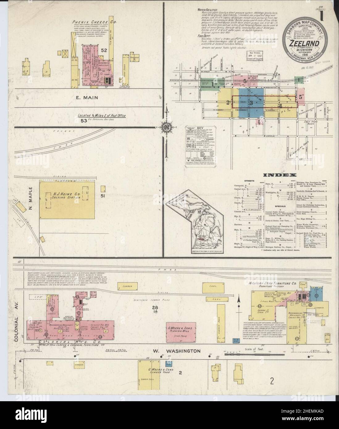 Zeeland michigan map hires stock photography and images Alamy