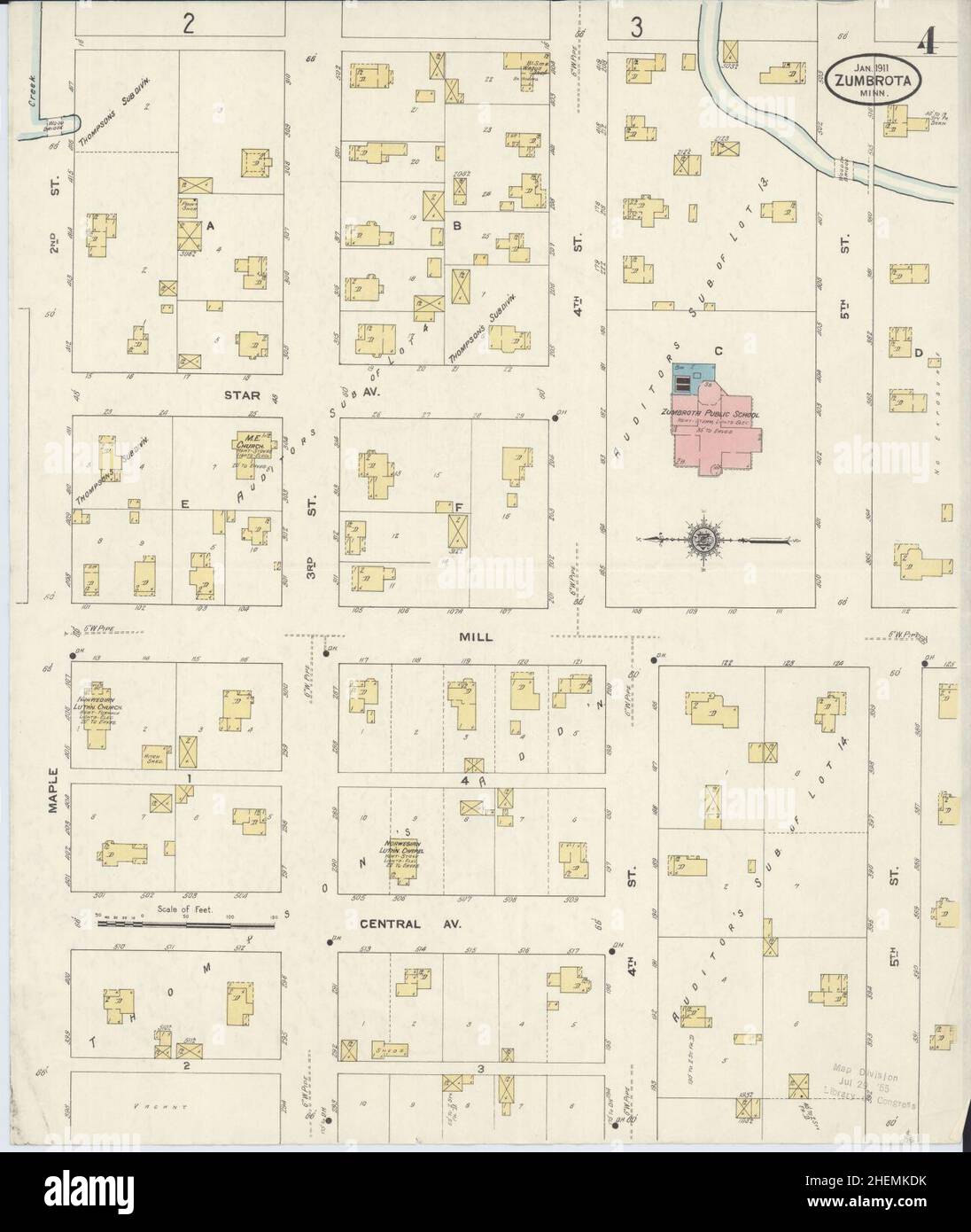 Sanborn Fire Insurance Map from Zumbrota, Goodhue County, Minnesota