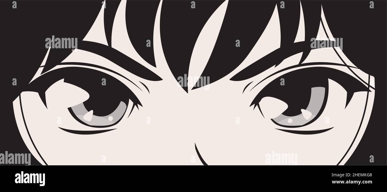 Premium Vector  Anime manga closed eyes close up