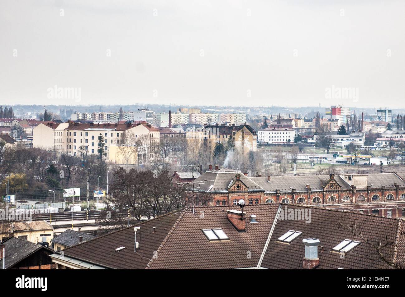 Brno Czech Republic gothic architecture view in old town no people Stock Photo