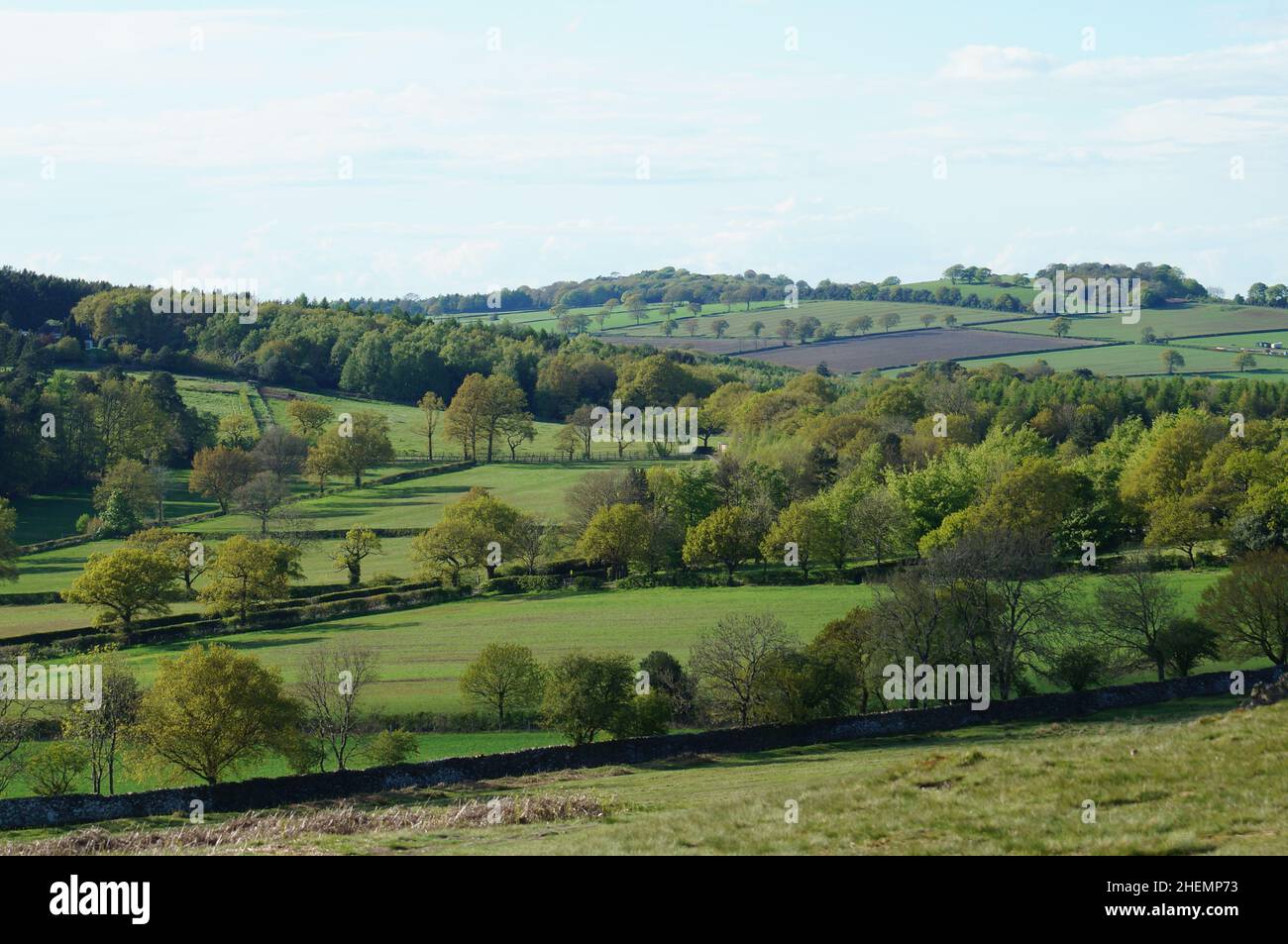 Views of hills, fields and farmland in Leicestershire Stock Photo