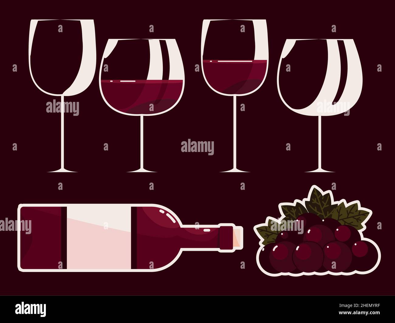 wine drink icons Stock Vector Image & Art - Alamy