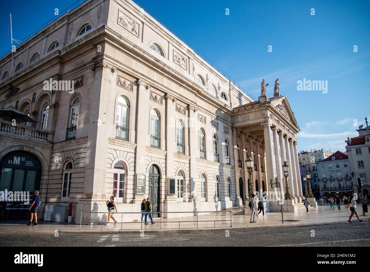 the National Theatre at the Rossio Square in the City of Lisbon in