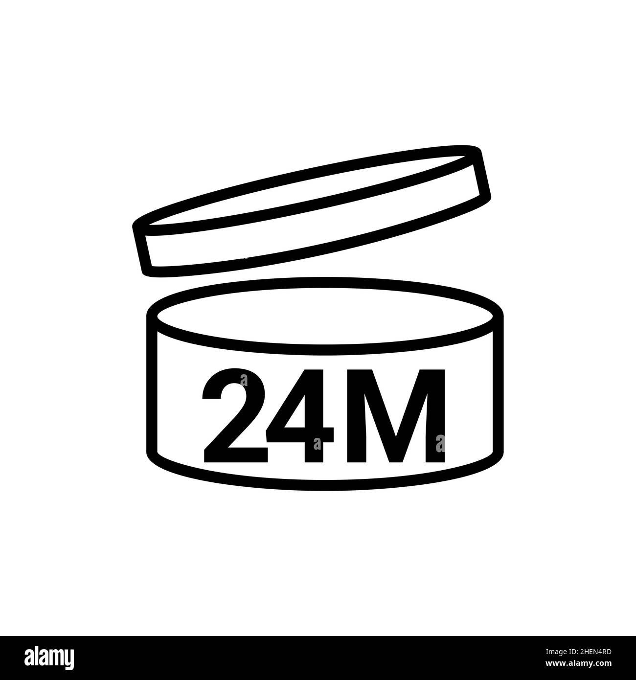 Pao symbol logo cosmetic life. 24 Months expiry open shelf jar