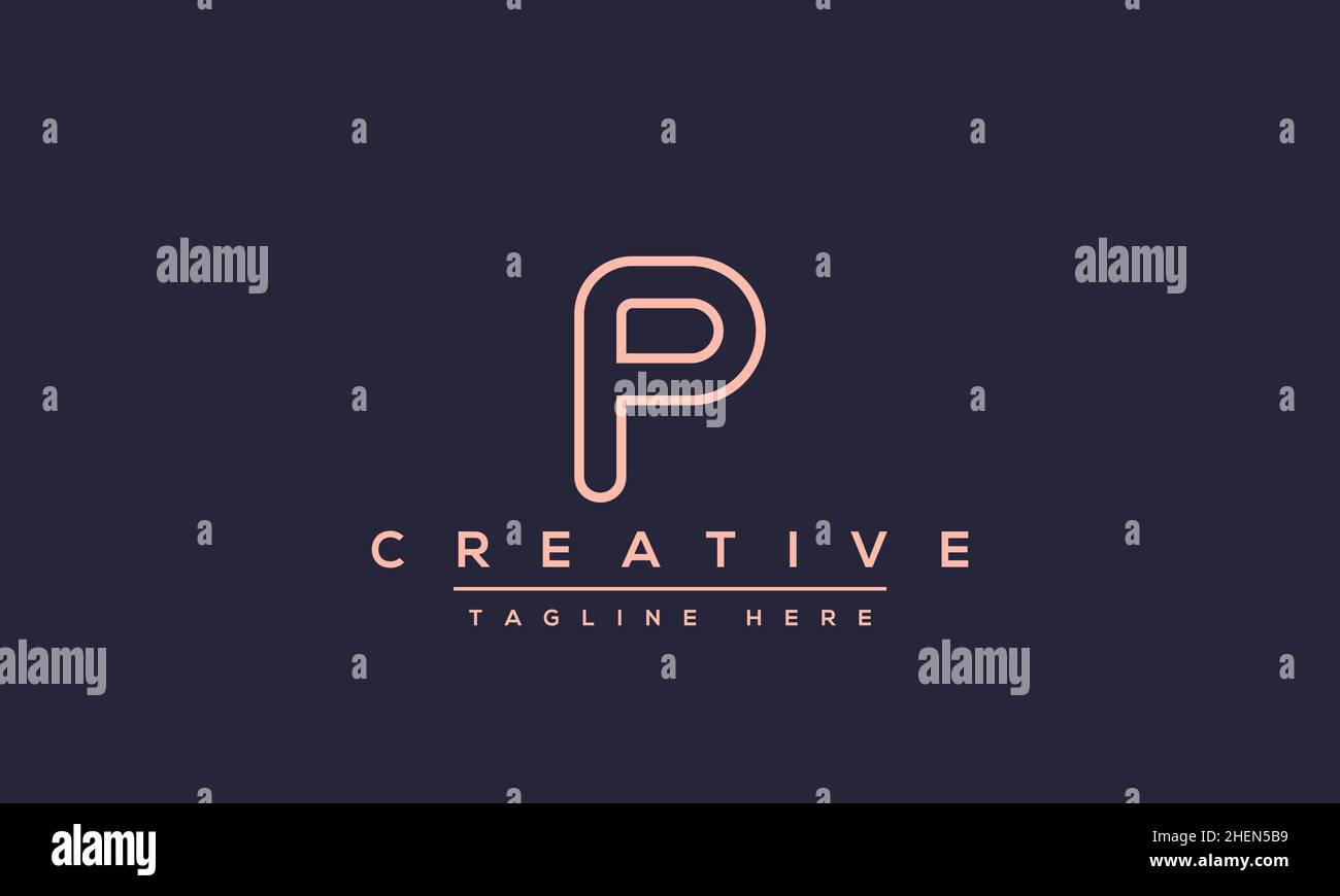 Modern elegant creative P Logo Design and template. PP icon initial Based Monogram and Letters in vector Stock Vector