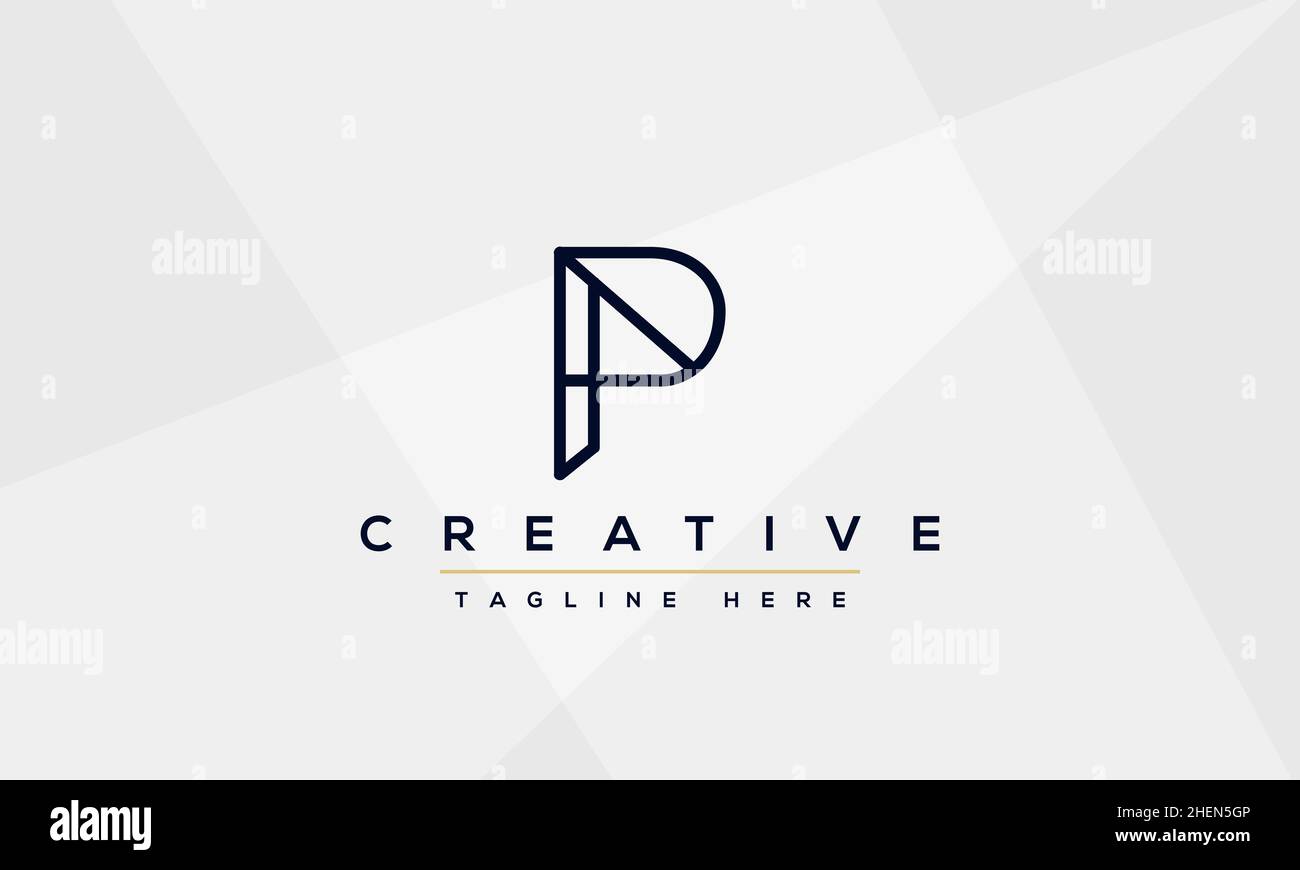 Modern elegant creative P Logo Design and template. PP icon initial Based Monogram and Letters in vector Stock Vector