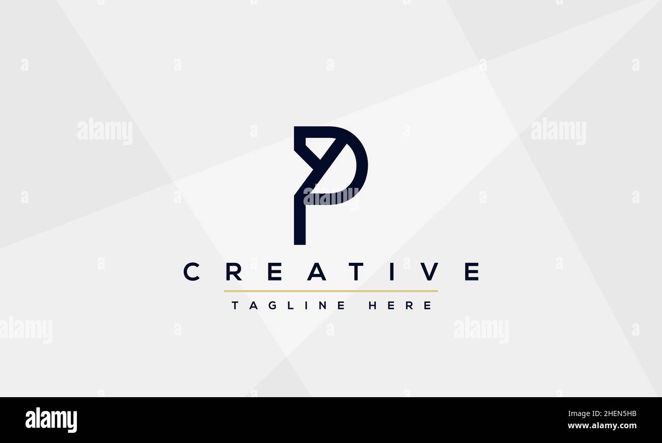 Modern elegant creative P Logo Design and template. PP icon initial Based Monogram and Letters in vector Stock Vector